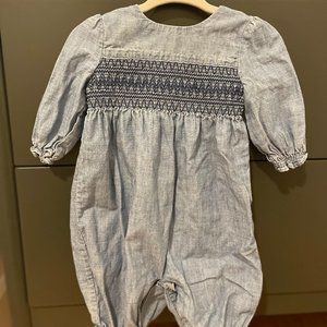 Ralph Lauren Bubble Romper (Denim)